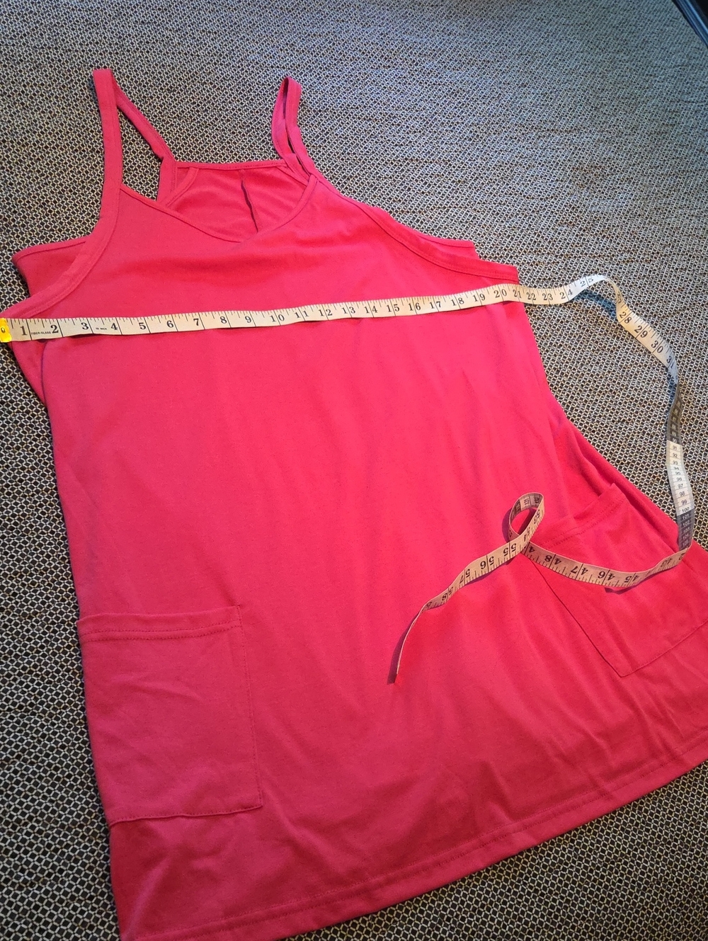 Layer Look Athletic Tank Dress With Undergarment